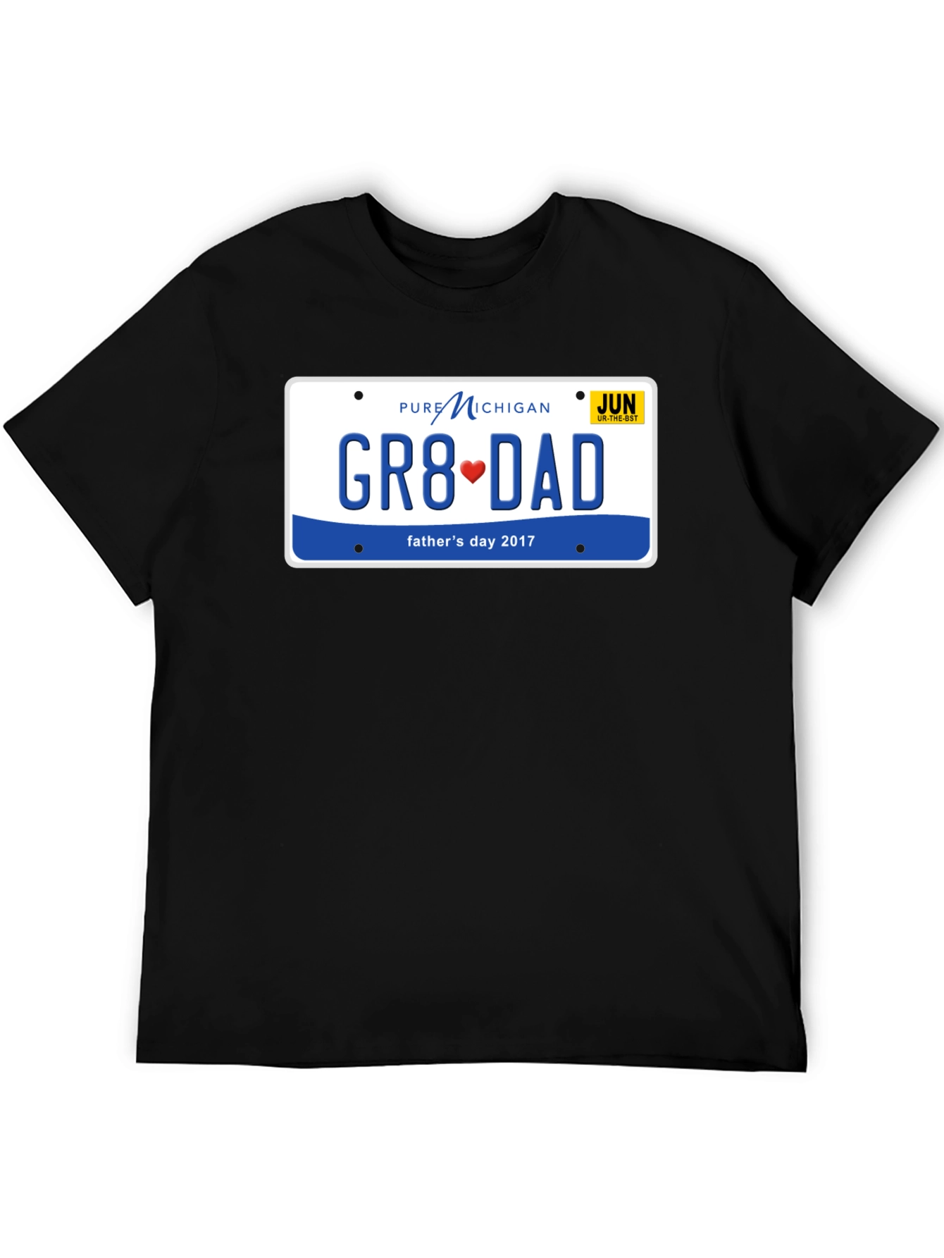 Great Dad T-Shirt - Michigan License Plate Fathers Day Design
