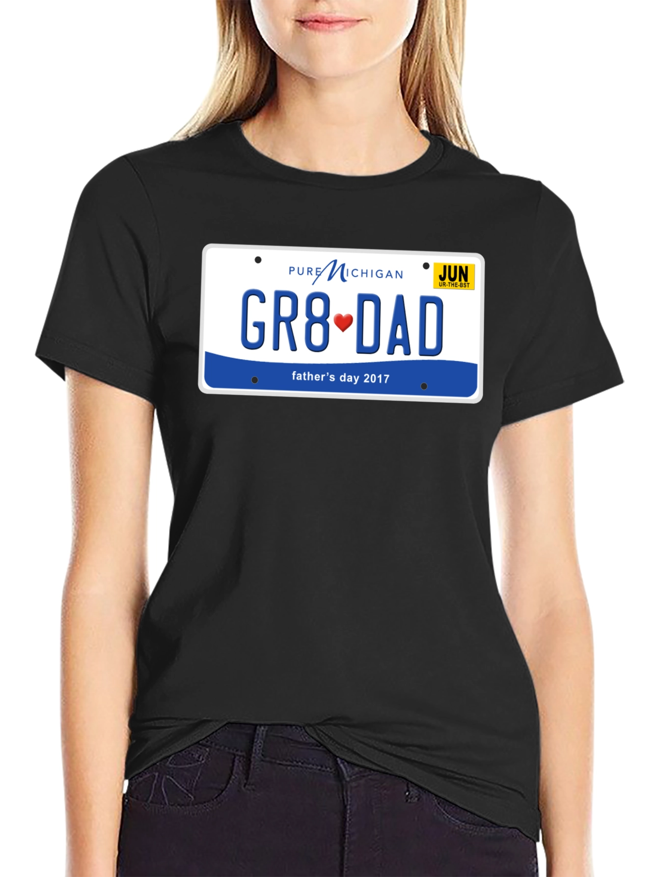 Great Dad T-Shirt - Michigan License Plate Fathers Day Design