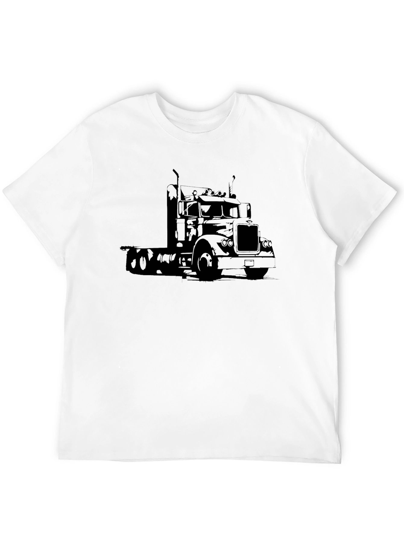 Truck Graphic Tee - Black Classic Trucker T-Shirt