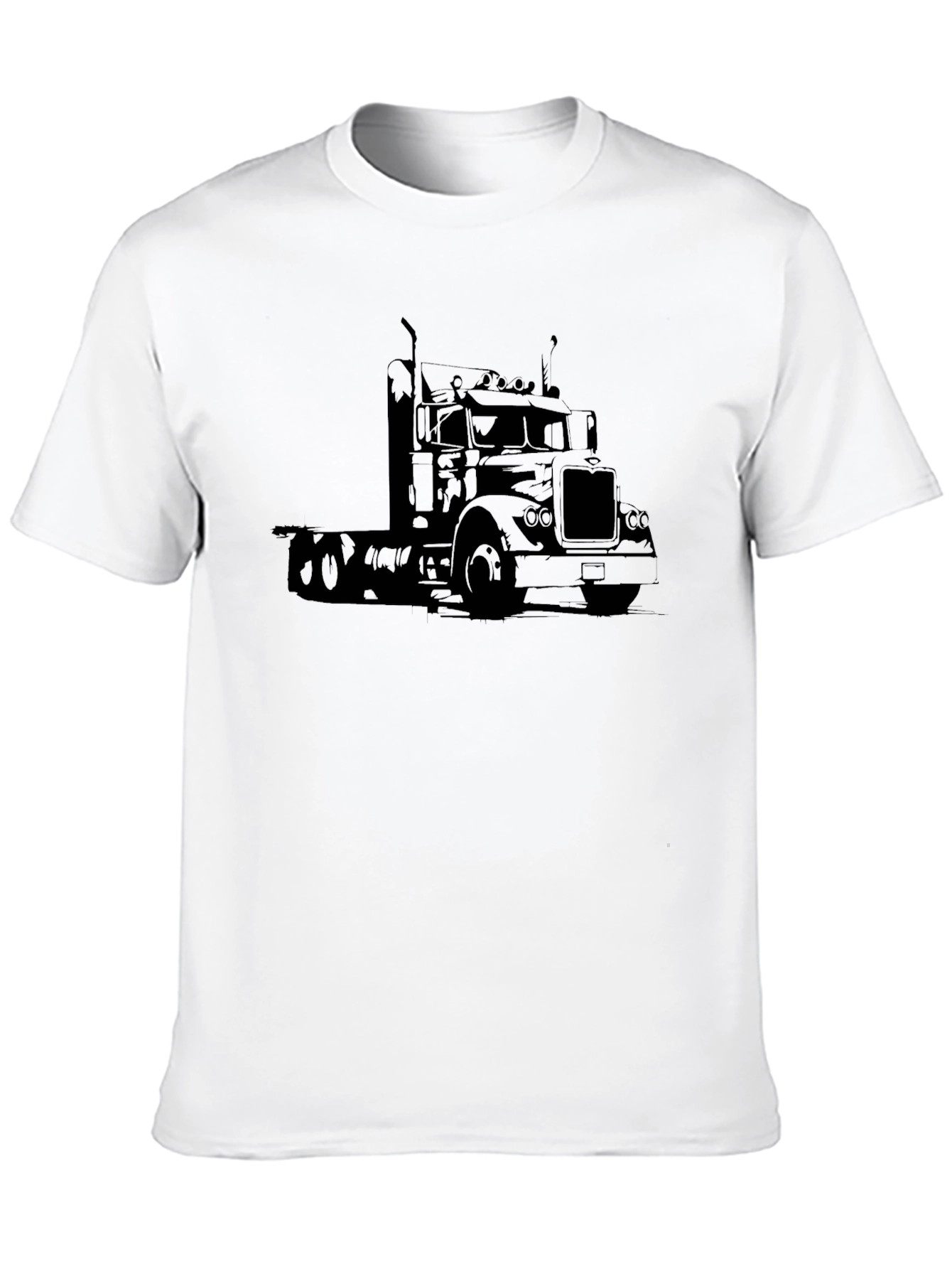 Truck Graphic Tee - Black Classic Trucker T-Shirt