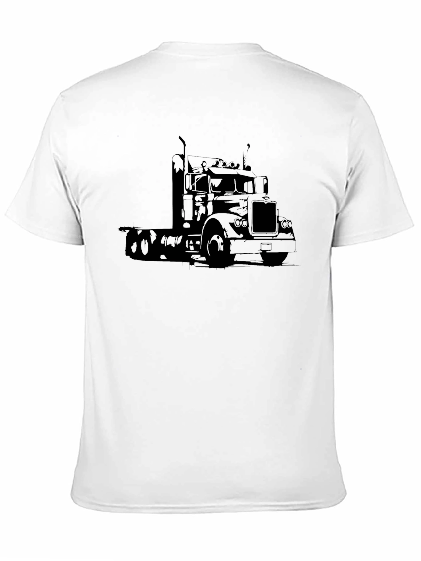 Truck Graphic Tee - Black Classic Trucker T-Shirt