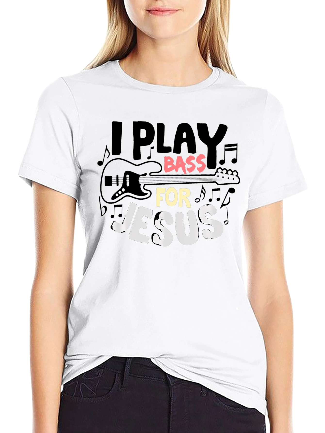 I Play Bass for Jesus Graphic T-Shirt