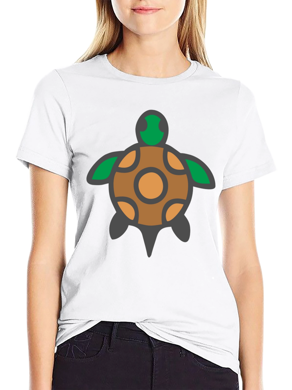 Turtle Graphic Tee - Black Cotton T-Shirt