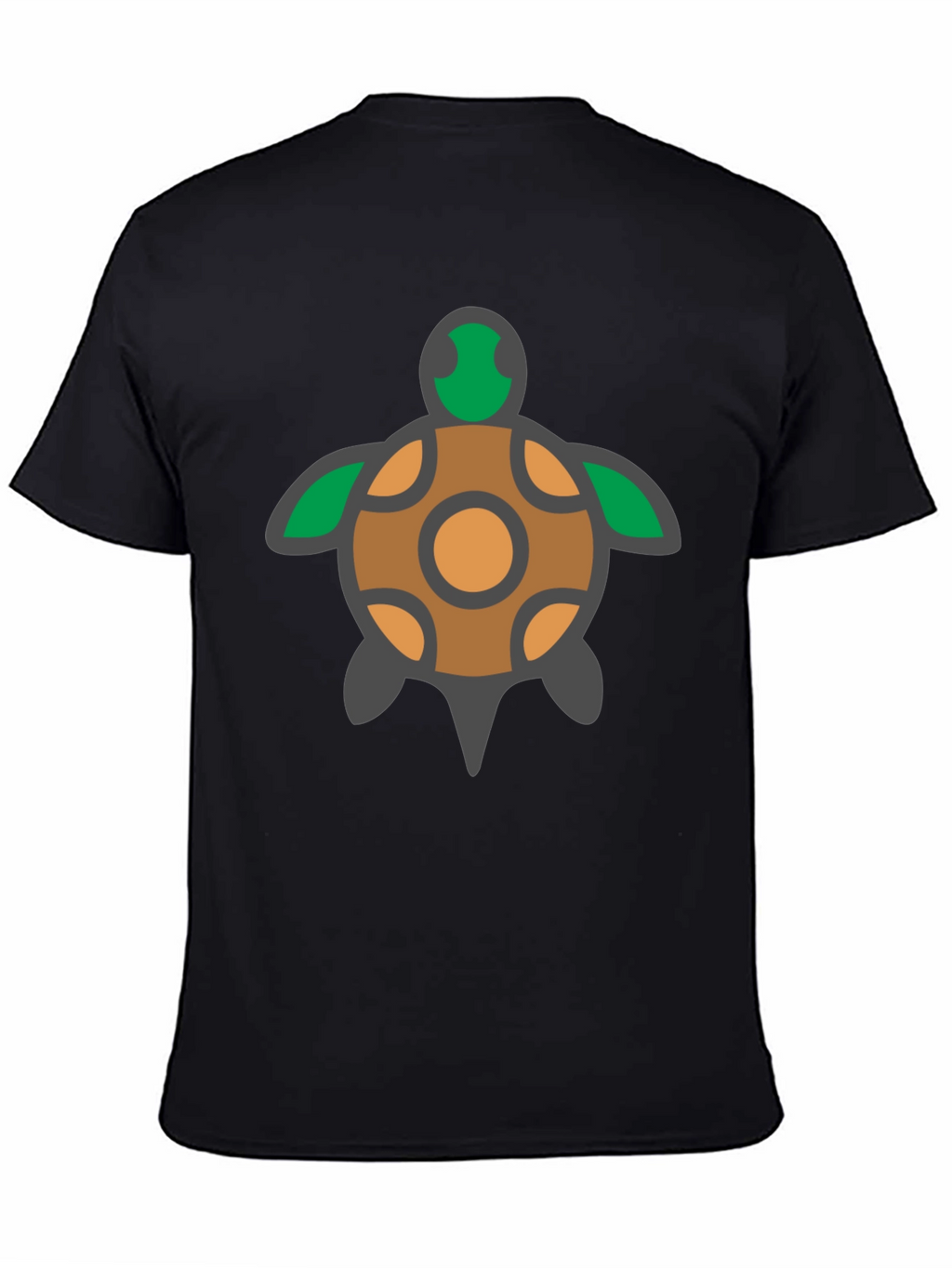 Turtle Graphic Tee - Black Cotton T-Shirt