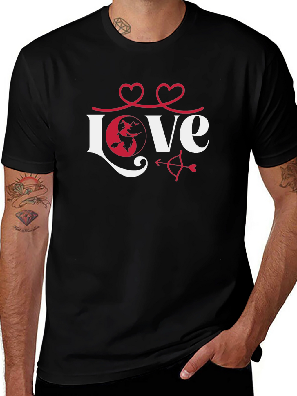 Love Witch Graphic Tee - Black Unisex T-Shirt