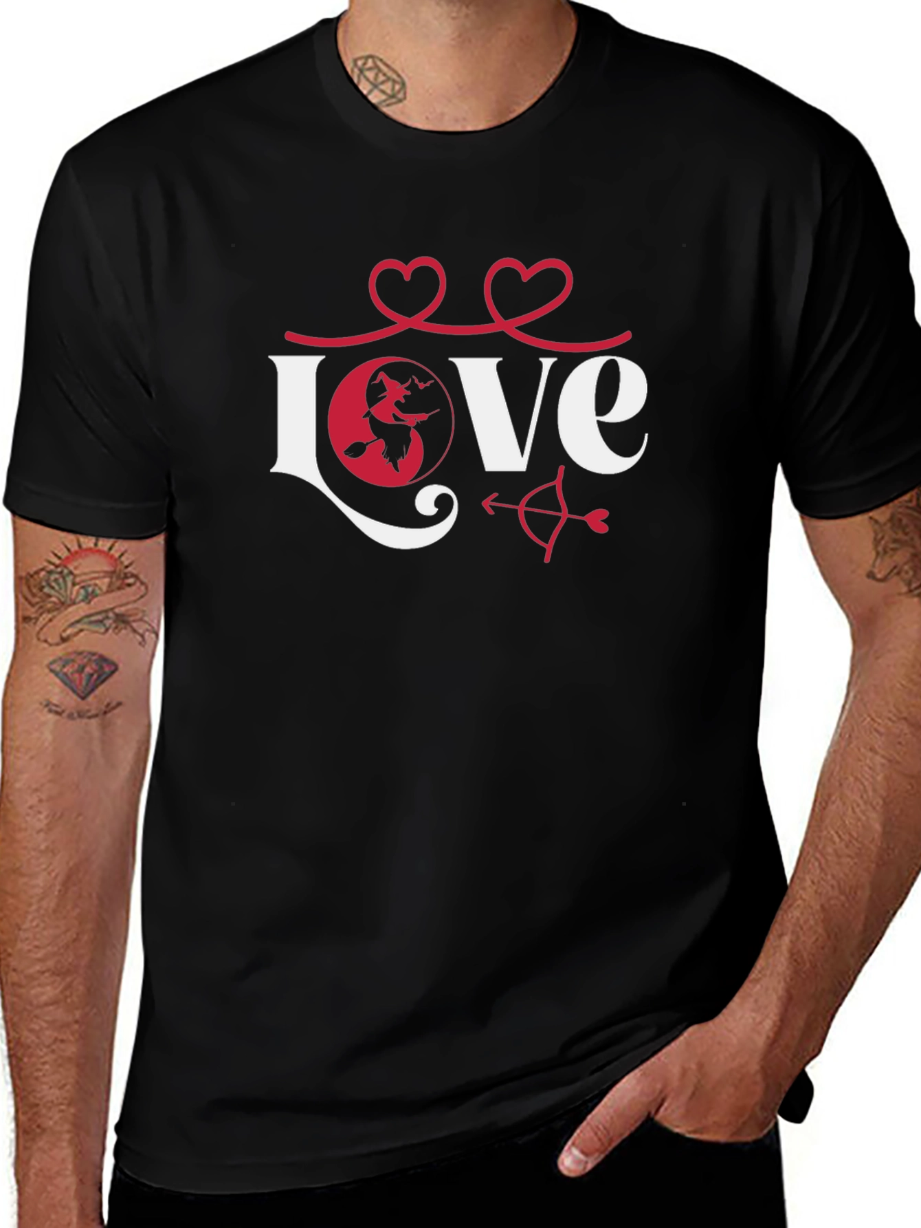 Love Witch Graphic Tee - Black Unisex T-Shirt