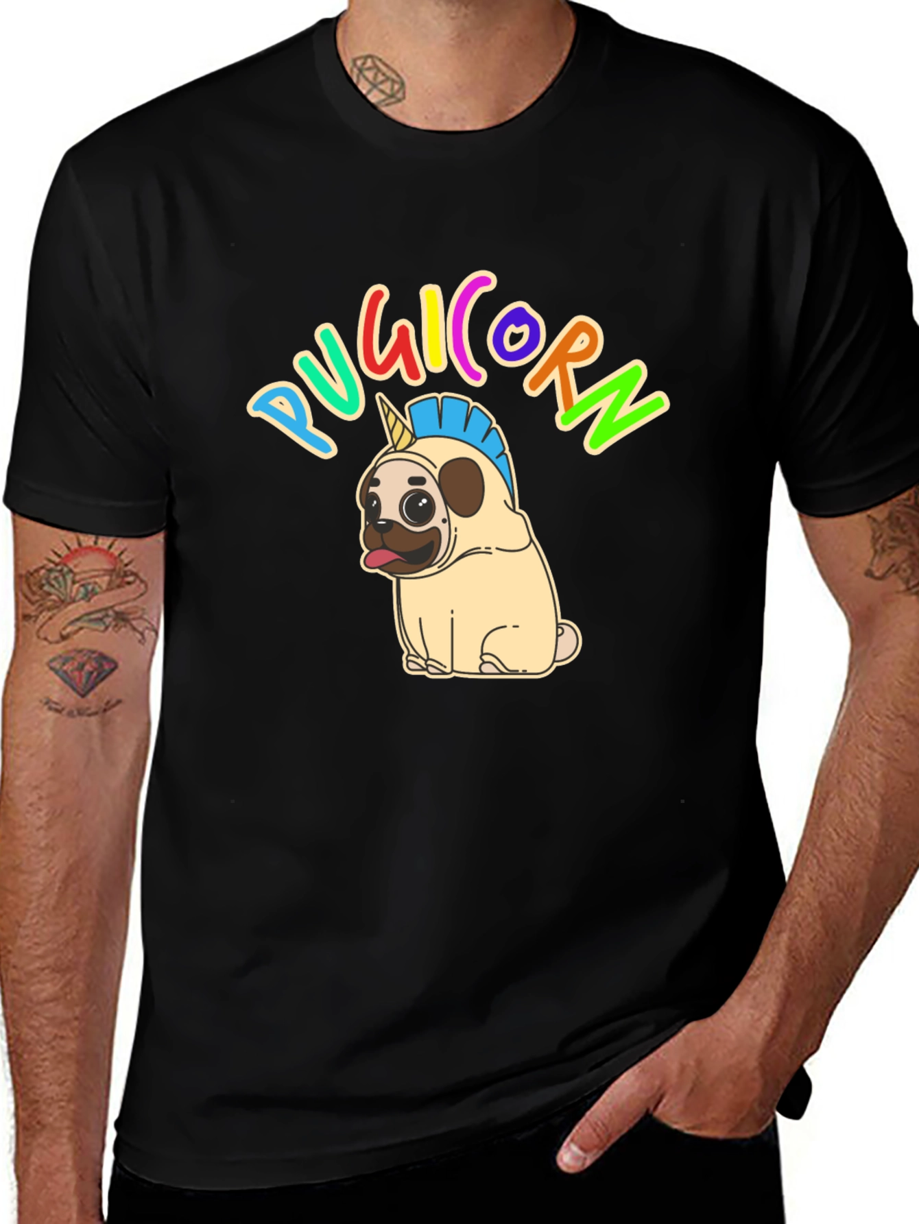 Pugicorn T-Shirt - Funny Unicorn Pug Tee