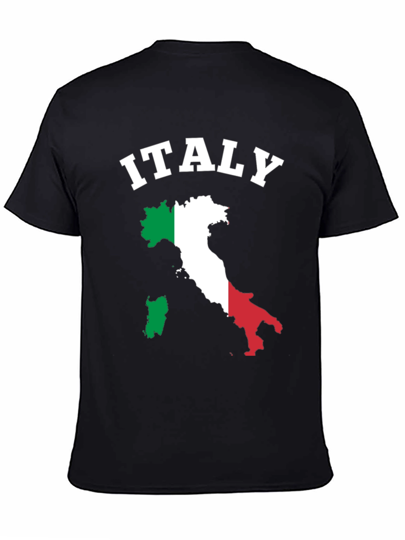 Italy Map T-Shirt - Italian Flag Colors