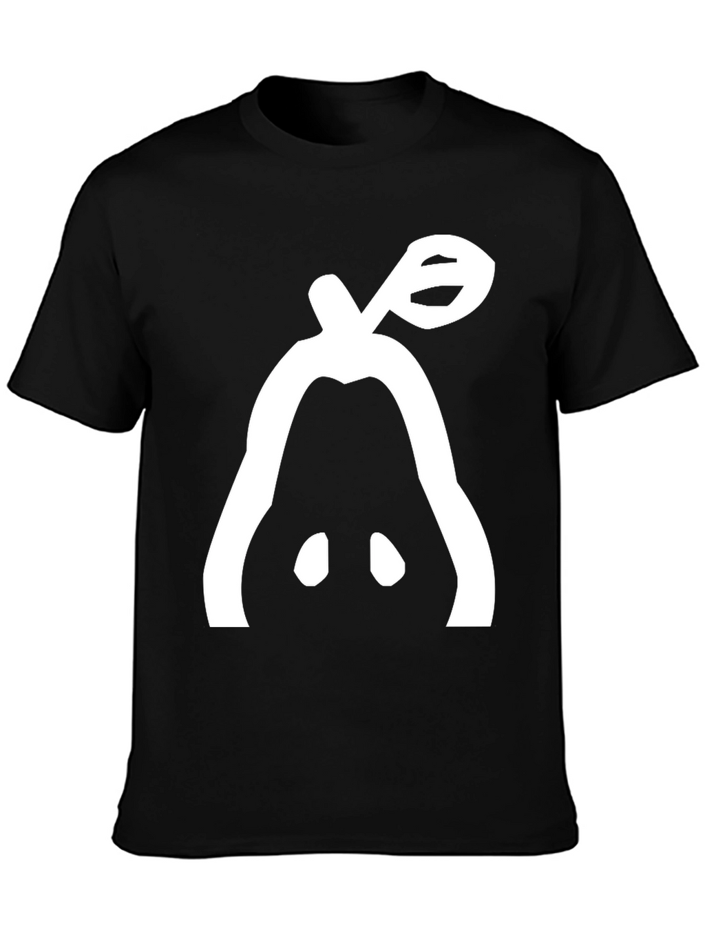 Unique Pear Graphic Black T-Shirt