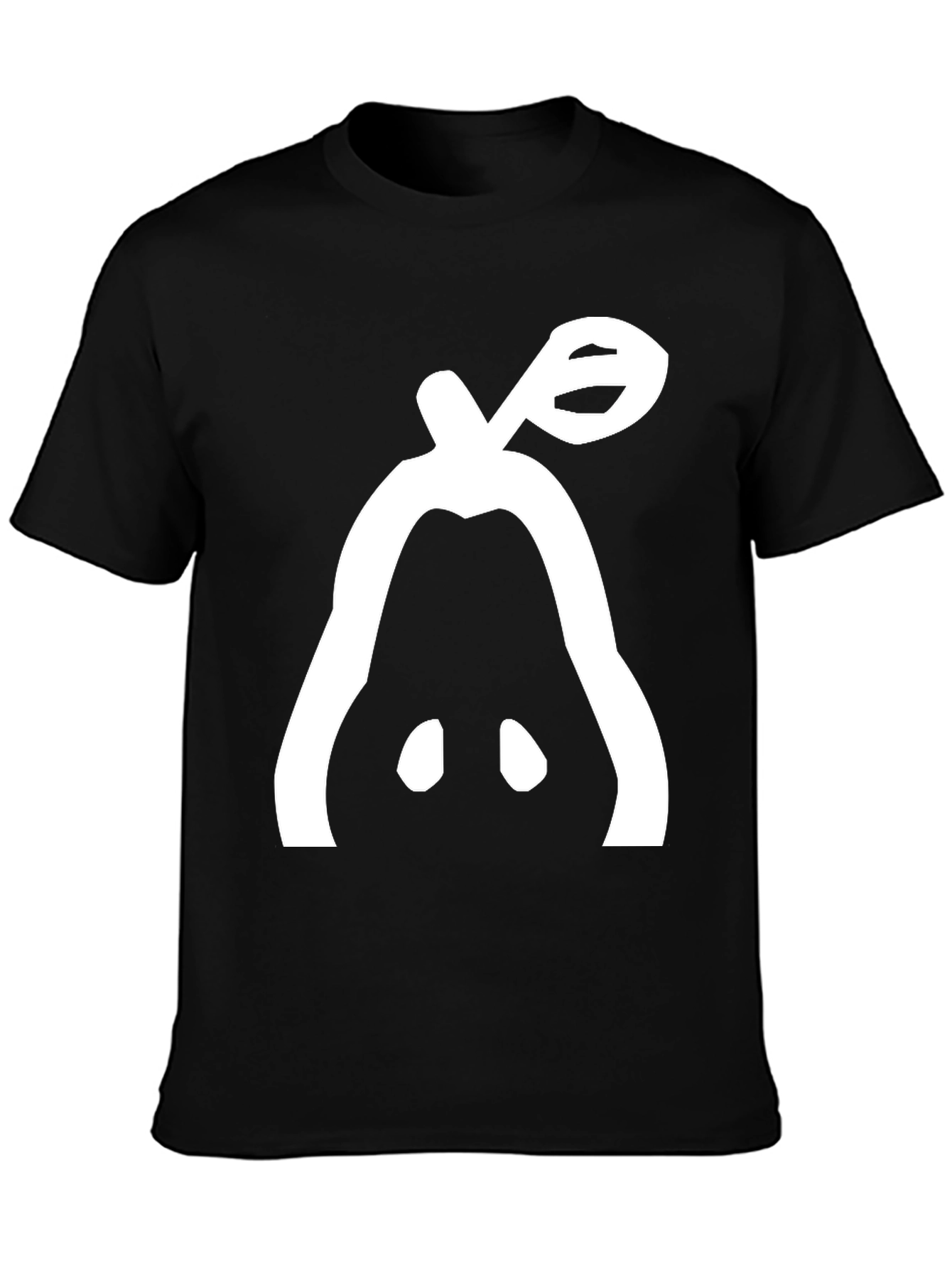 Unique Pear Graphic Black T-Shirt