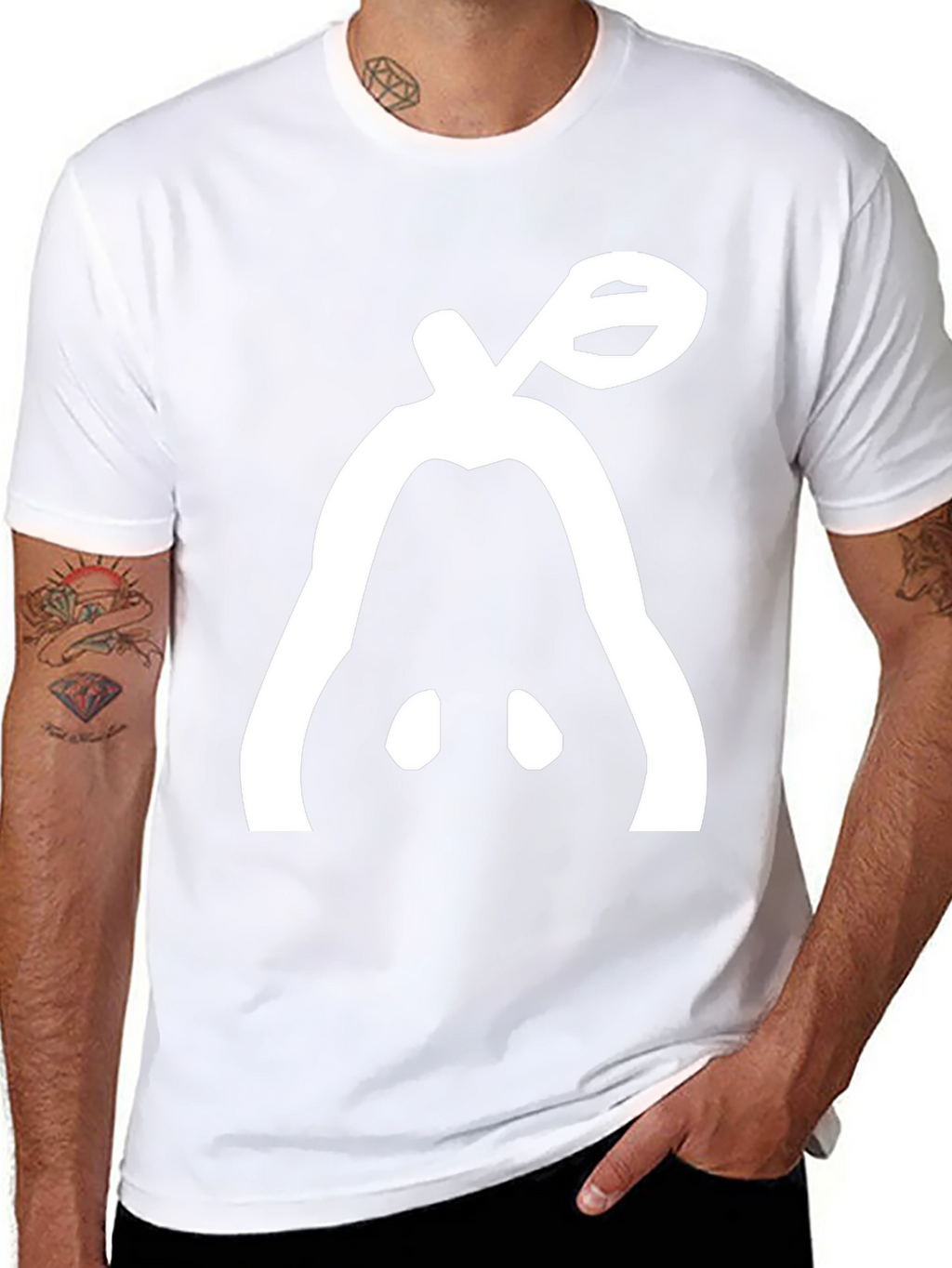 Unique Pear Graphic Black T-Shirt