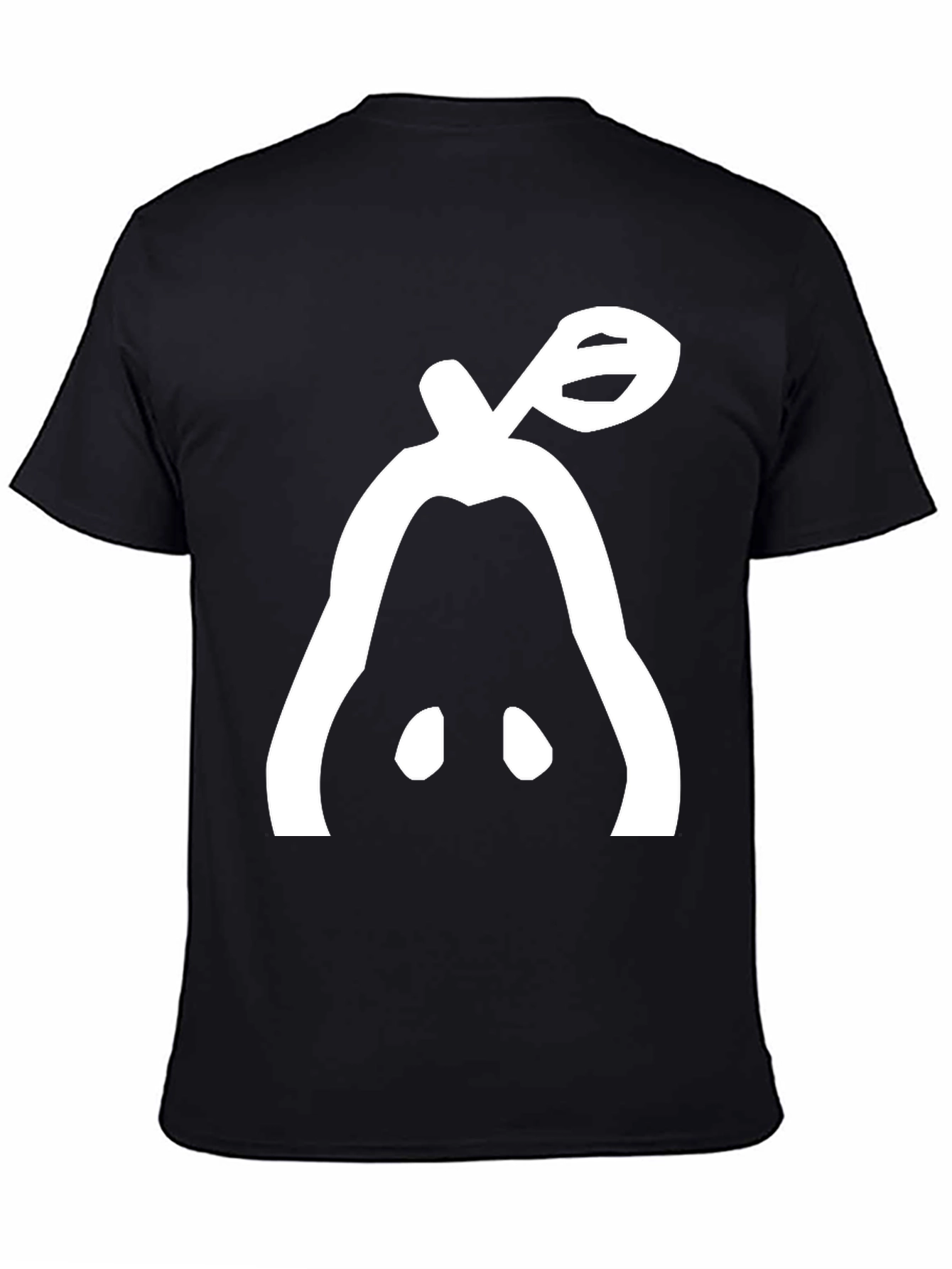 Unique Pear Graphic Black T-Shirt