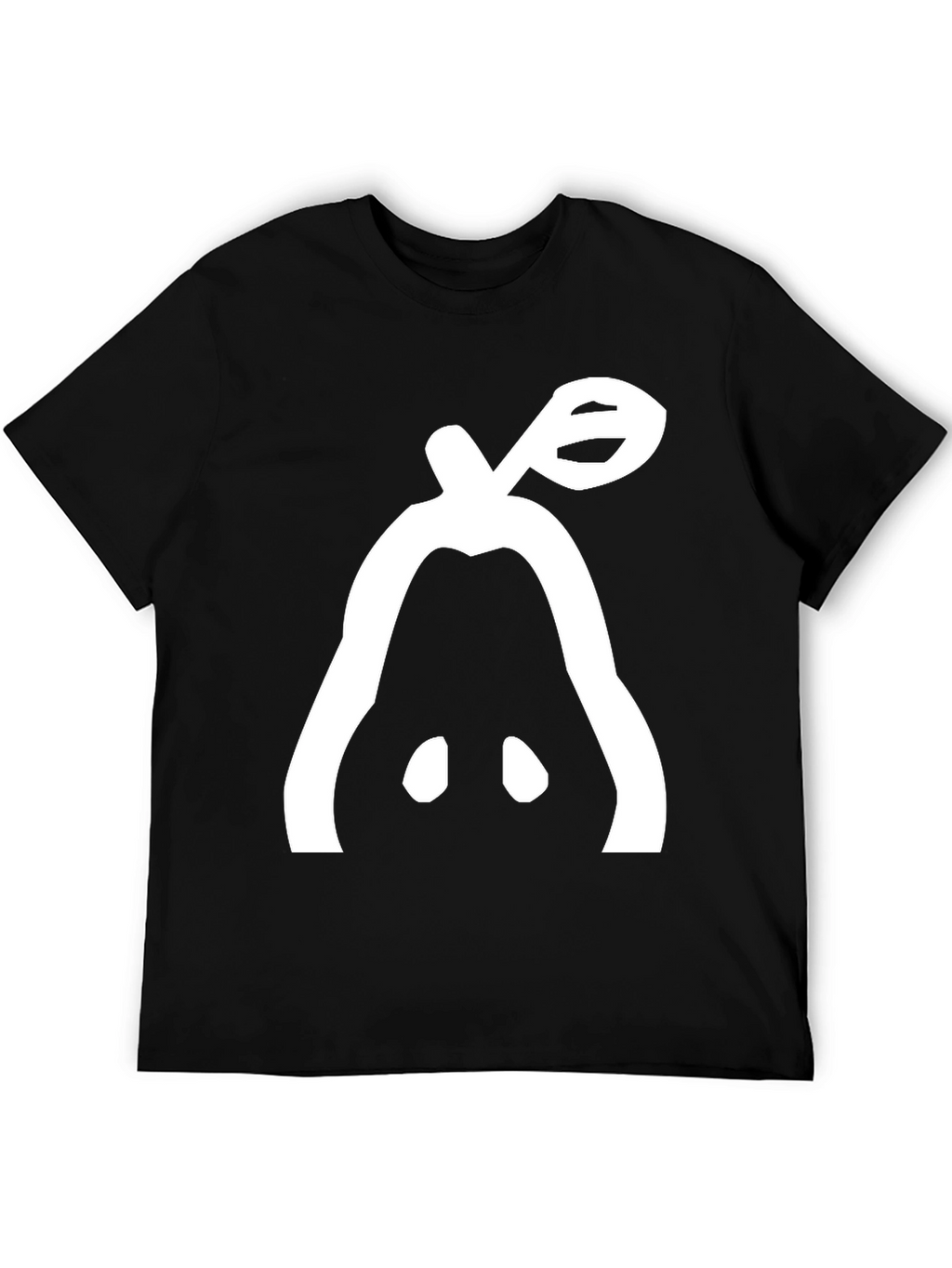 Unique Pear Graphic Black T-Shirt