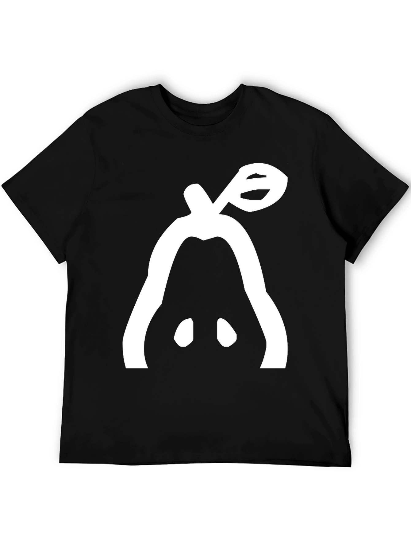 Unique Pear Graphic Black T-Shirt
