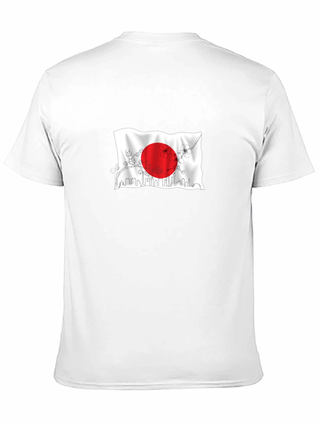 Japanese Flag Graphic Black T-Shirt
