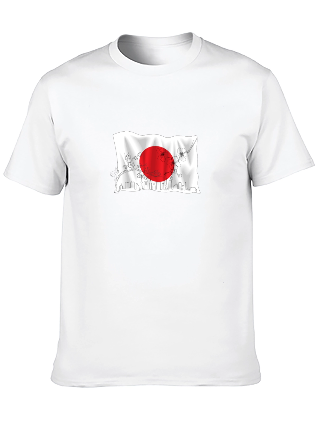 Japanese Flag Graphic Black T-Shirt