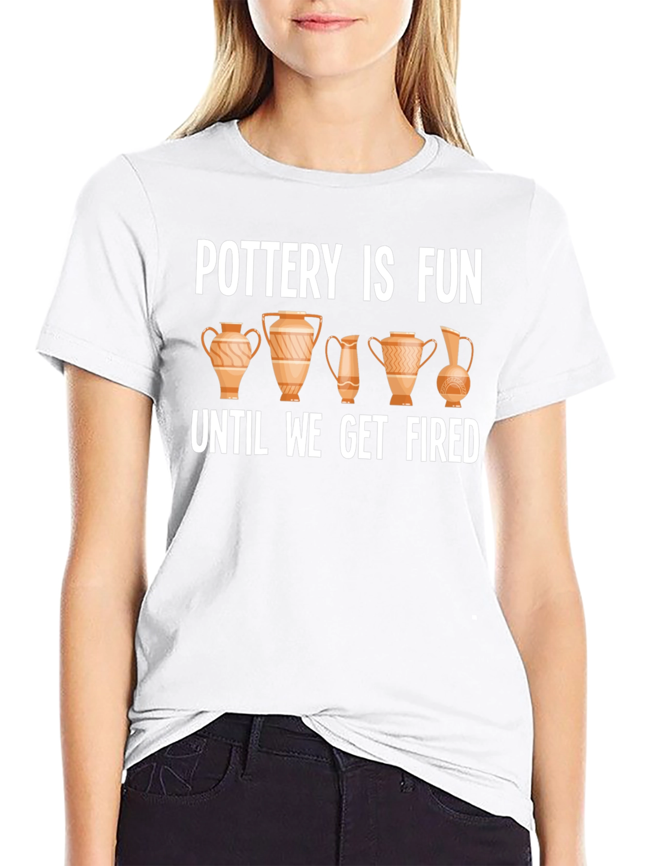 Pottery Is Fun Mens Black T-Shirt