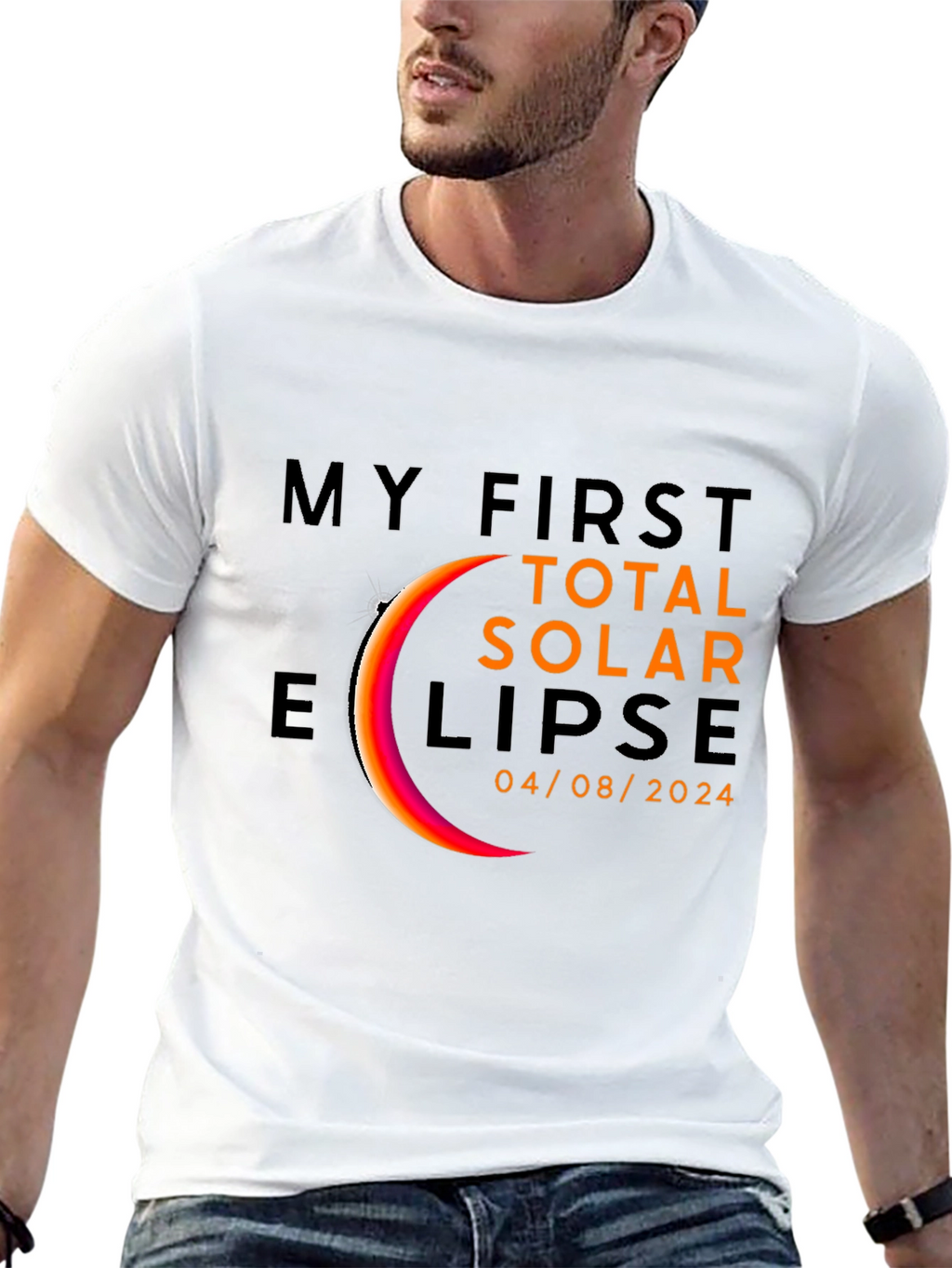 My First Total Solar Eclipse 2024 Black T-Shirt