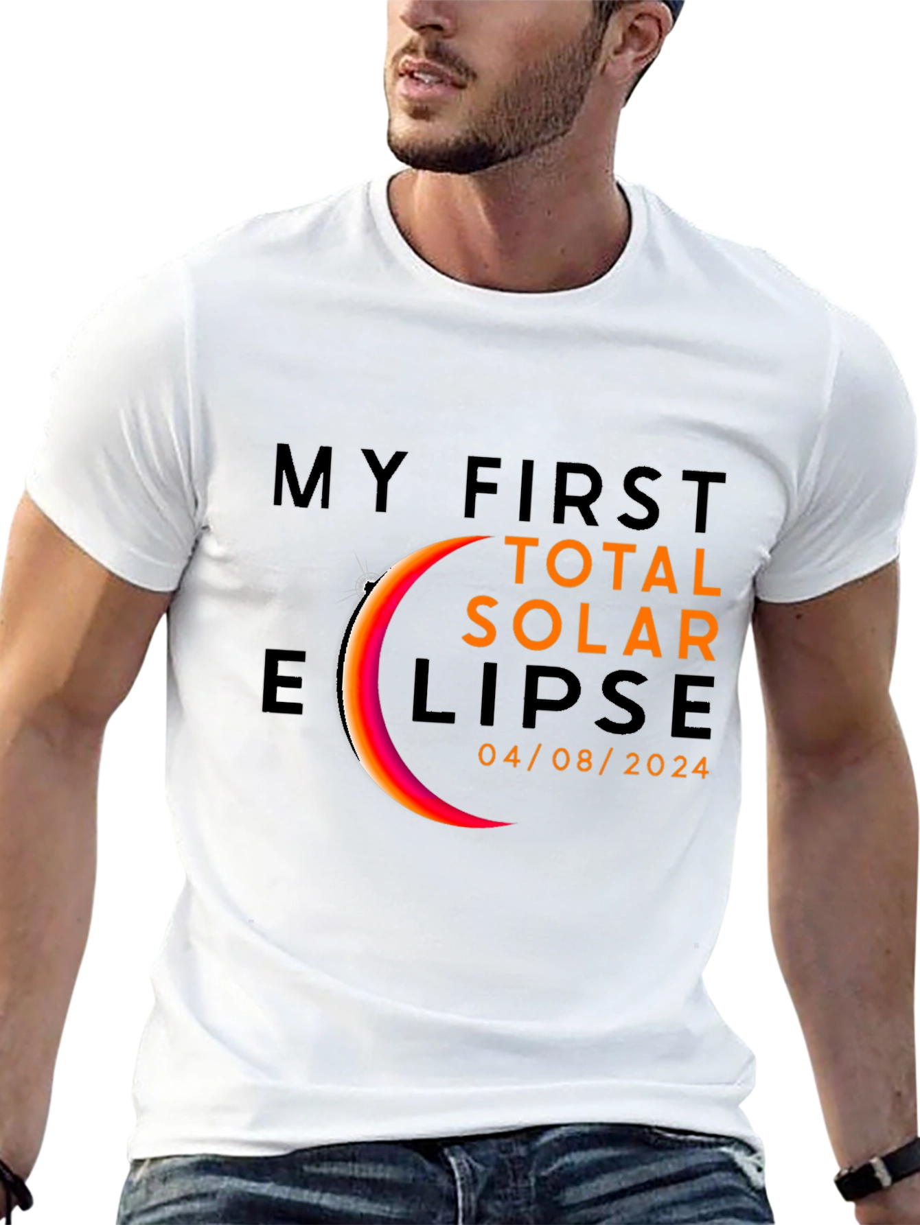 My First Total Solar Eclipse 2024 Black T-Shirt
