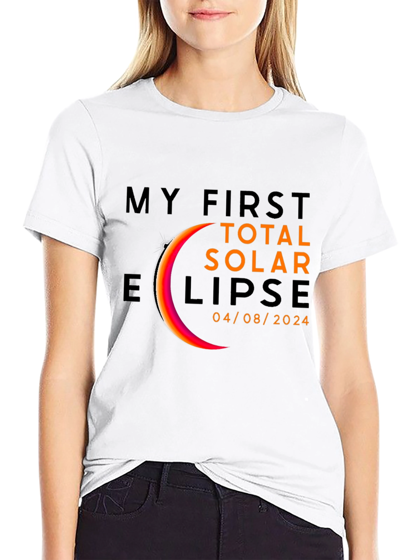 My First Total Solar Eclipse 2024 Black T-Shirt