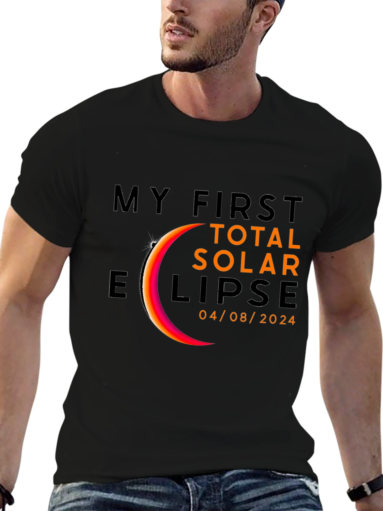 My First Total Solar Eclipse 2024 Black T-Shirt