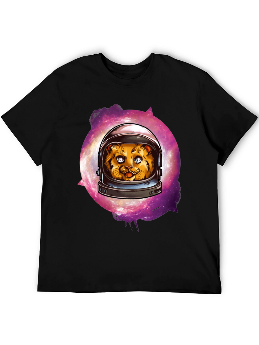 Astronaut Cat Graphic T-Shirt - Galaxy Space Kitten Tee