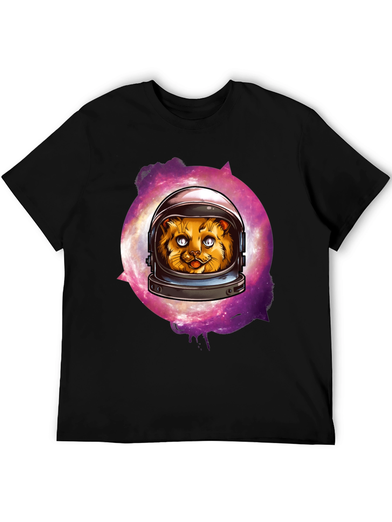 Astronaut Cat Graphic T-Shirt - Galaxy Space Kitten Tee