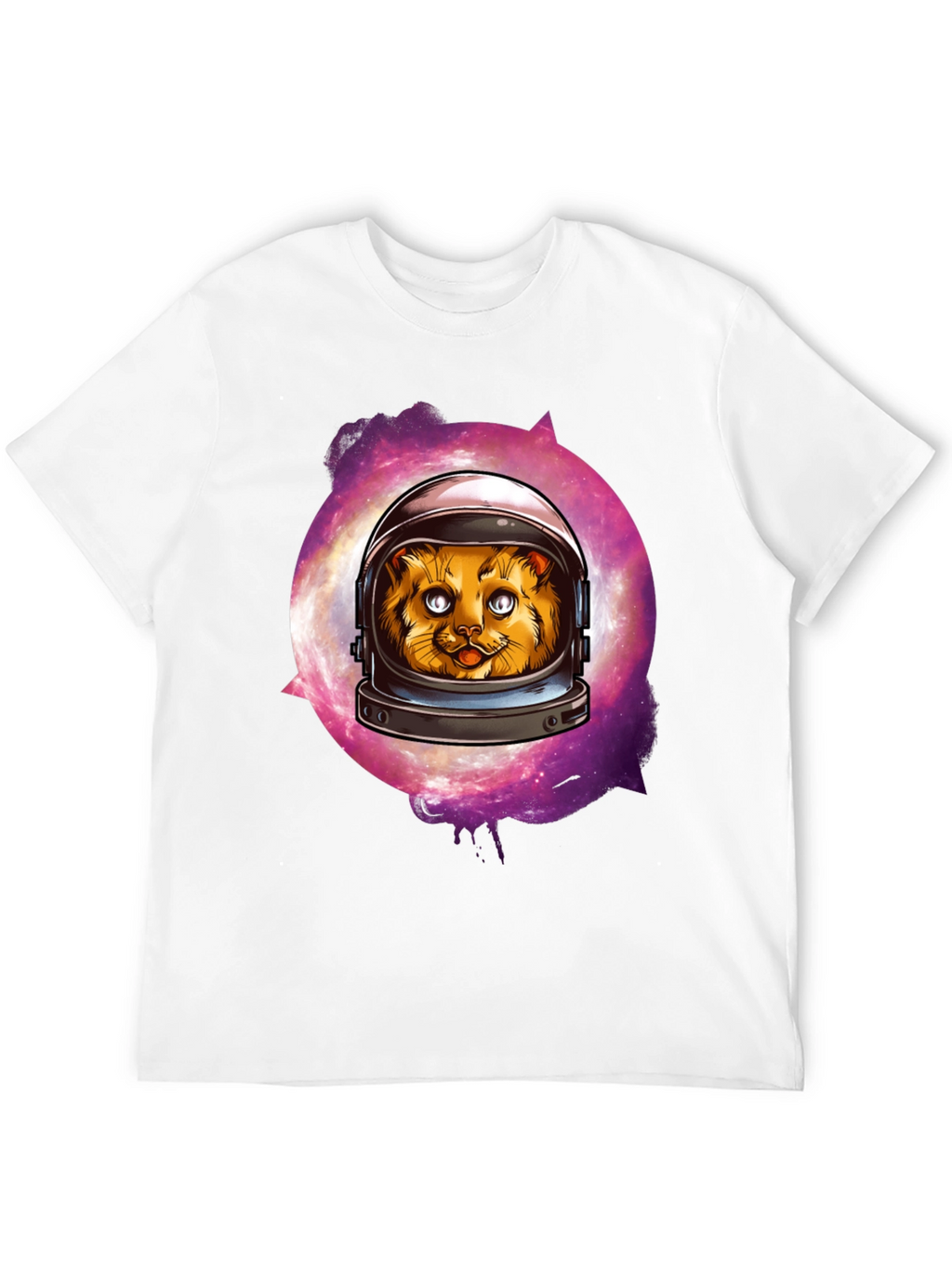 Astronaut Cat Graphic T-Shirt - Galaxy Space Kitten Tee