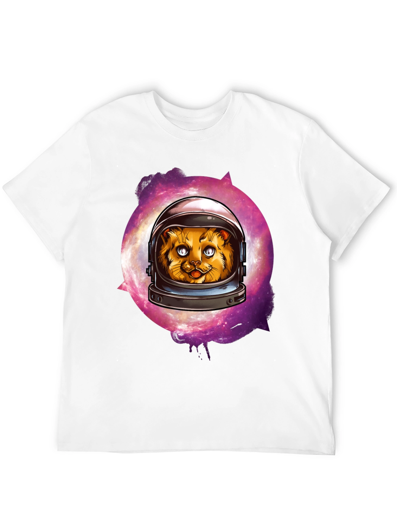 Astronaut Cat Graphic T-Shirt - Galaxy Space Kitten Tee