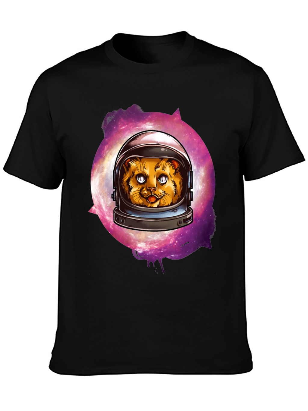 Astronaut Cat Graphic T-Shirt - Galaxy Space Kitten Tee