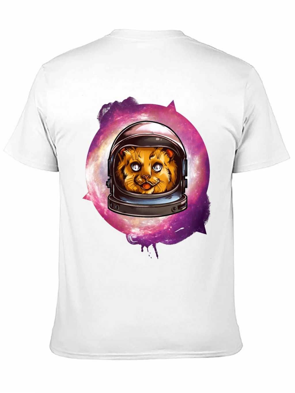 Astronaut Cat Graphic T-Shirt - Galaxy Space Kitten Tee