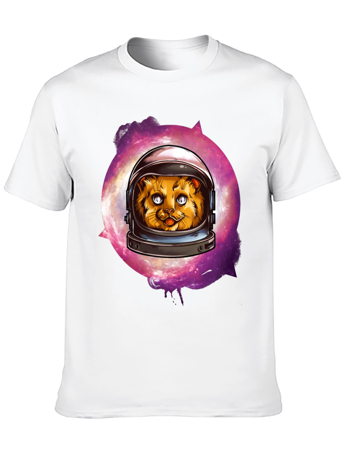 Astronaut Cat Graphic T-Shirt - Galaxy Space Kitten Tee