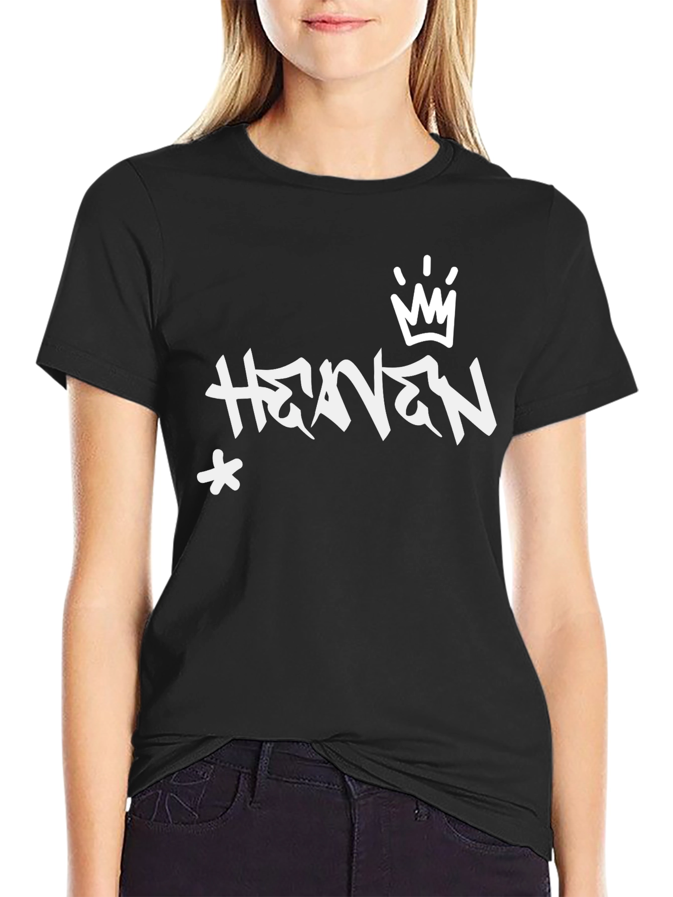 Heaven Graffiti Style Black T-Shirt