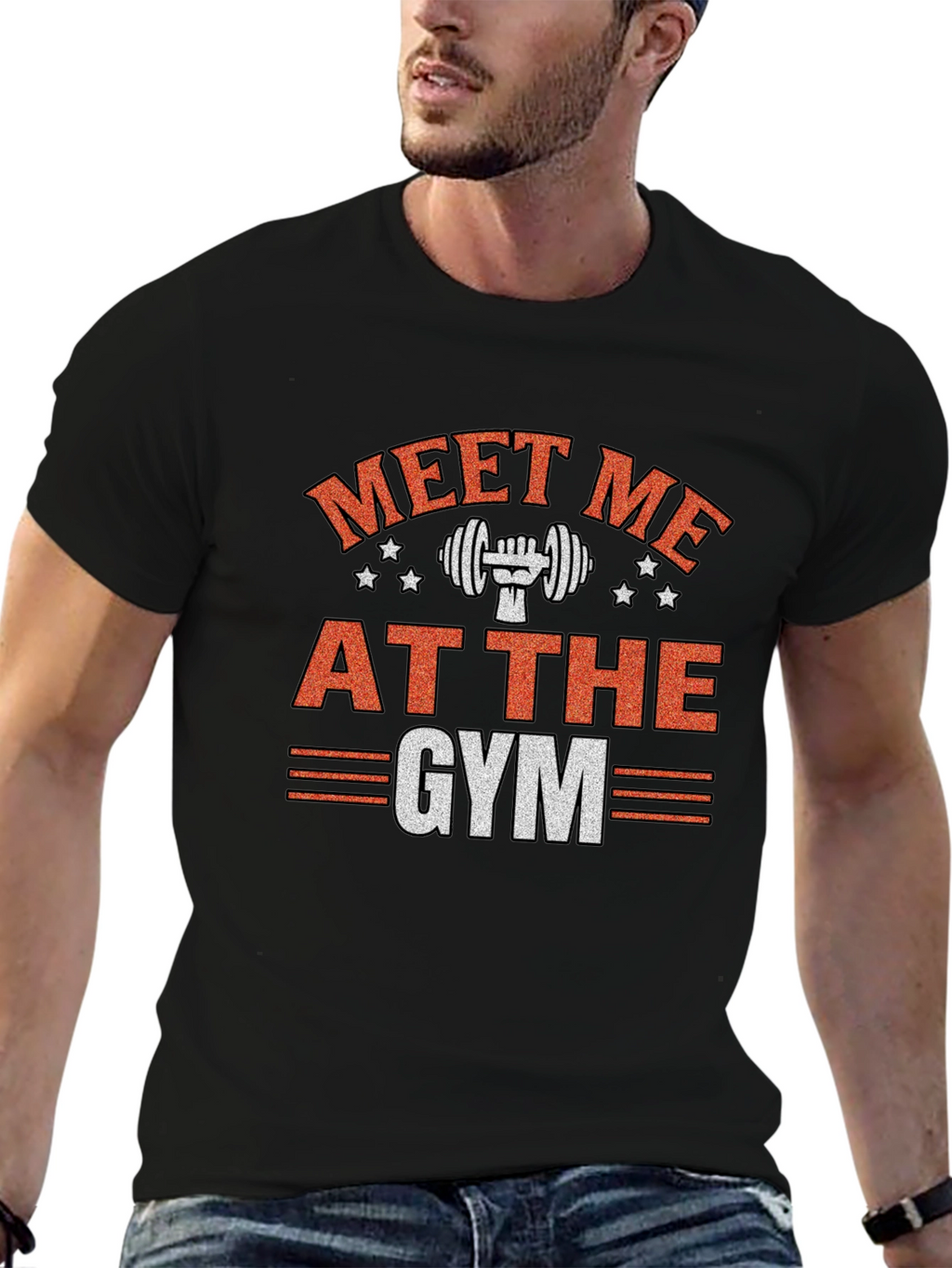 Meet Me At The Gym Black T-Shirt