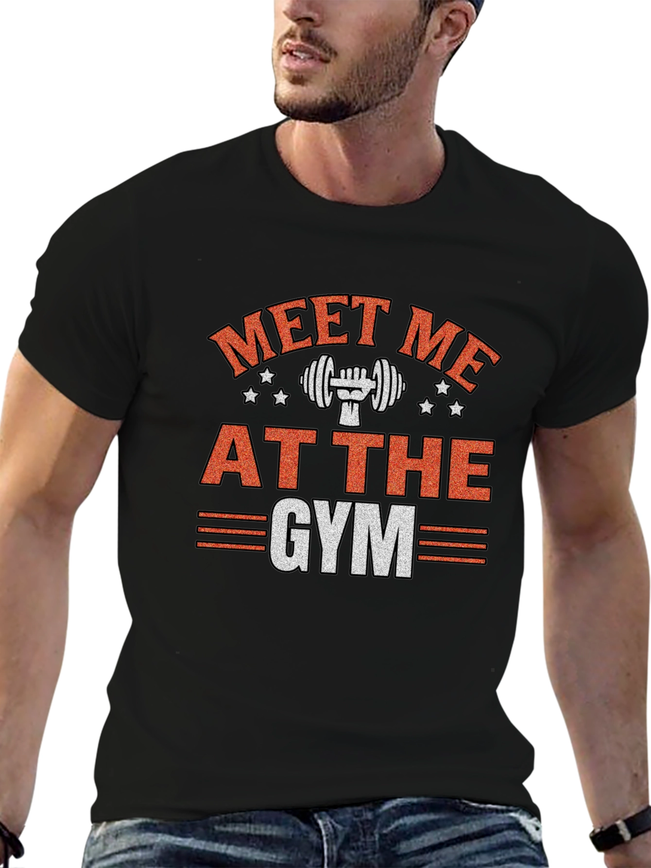 Meet Me At The Gym Black T-Shirt