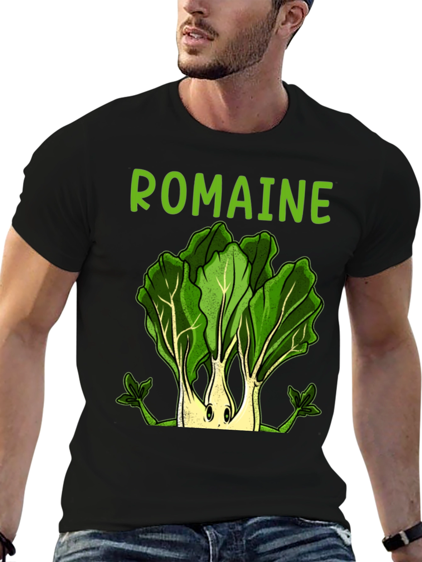 Romaine Lettuce Graphic Tee - Funny Vegan T-Shirt