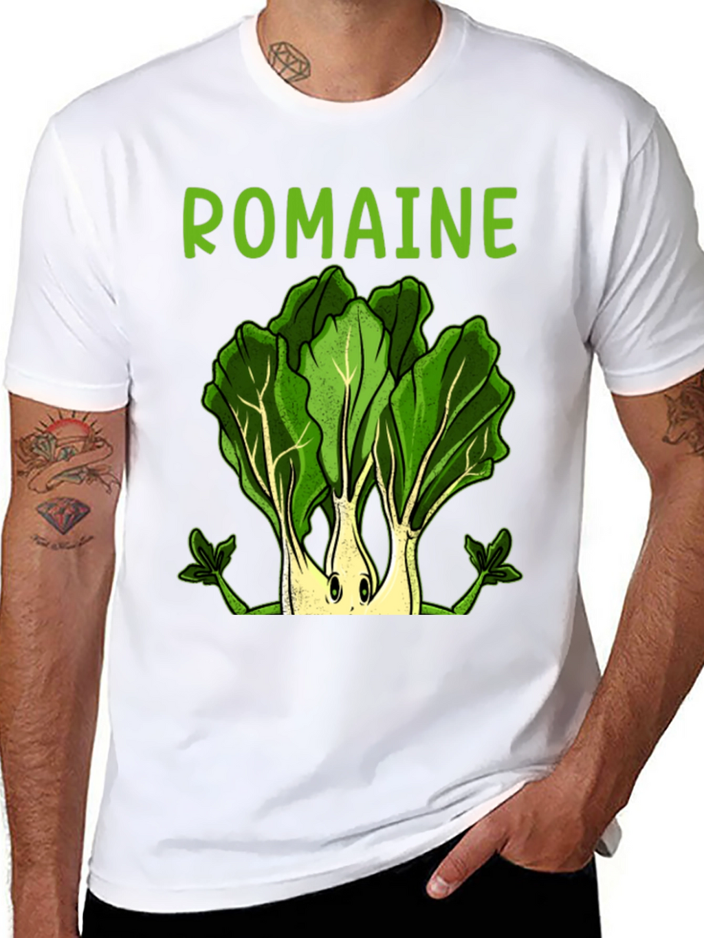 Romaine Lettuce Graphic Tee - Funny Vegan T-Shirt