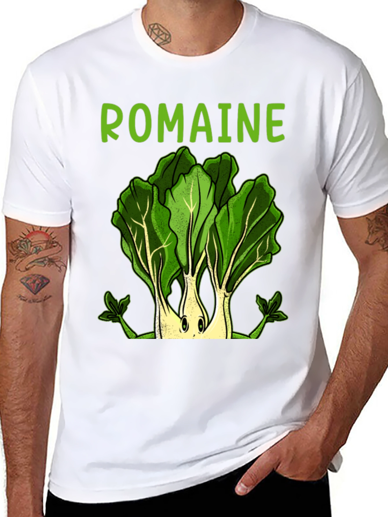 Romaine Lettuce Graphic Tee - Funny Vegan T-Shirt