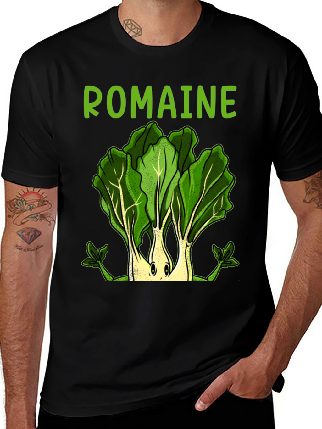 Romaine Lettuce Graphic Tee - Funny Vegan T-Shirt