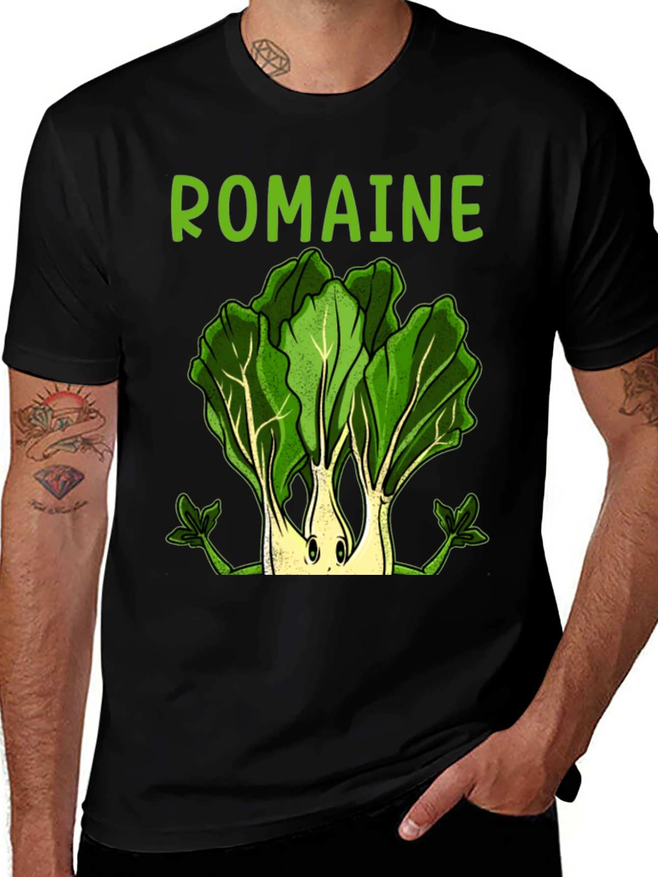 Romaine Lettuce Graphic Tee - Funny Vegan T-Shirt