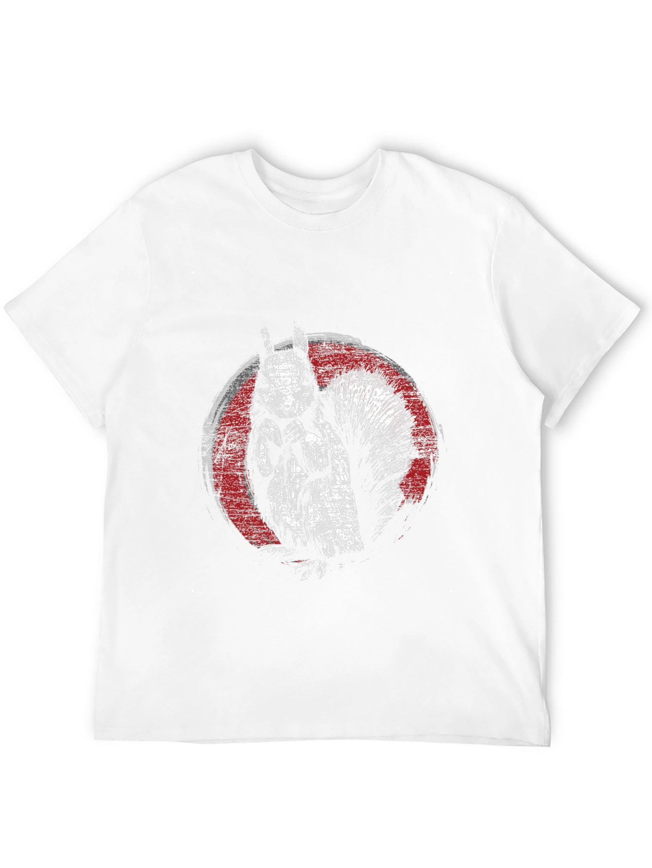 Squirrel Graphic Print Black T-Shirt