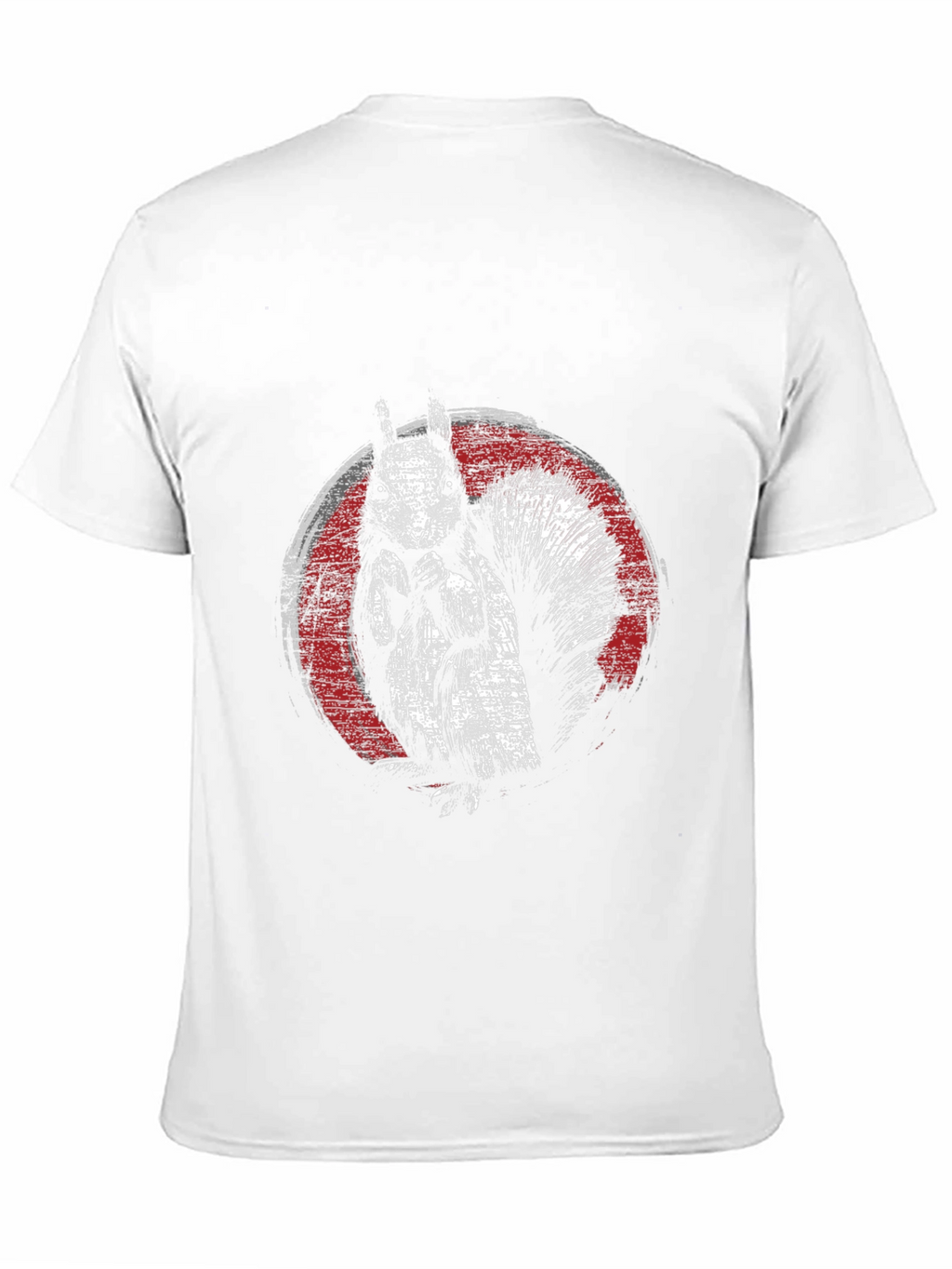 Squirrel Graphic Print Black T-Shirt