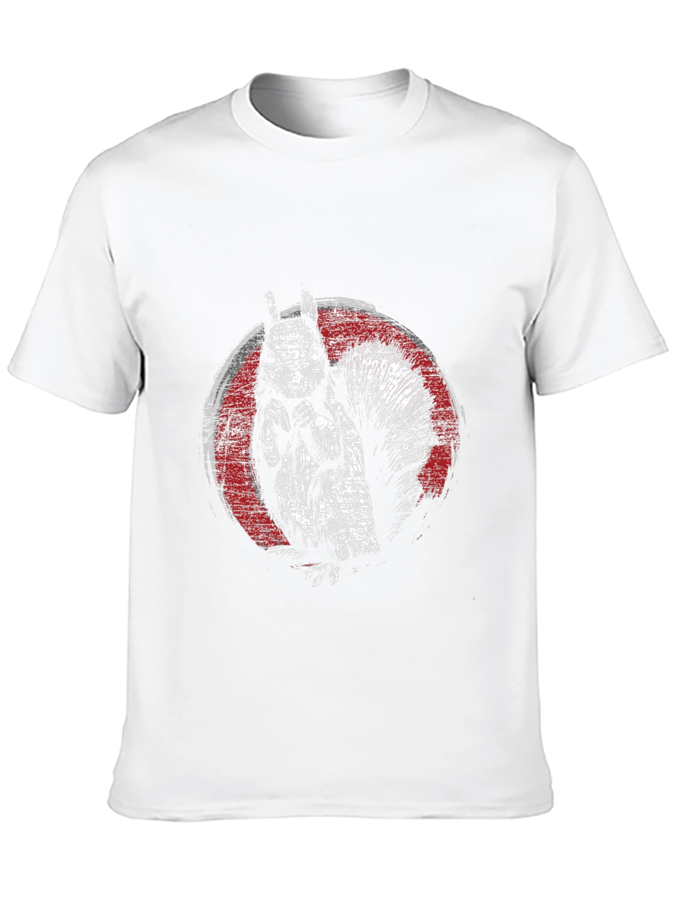 Squirrel Graphic Print Black T-Shirt