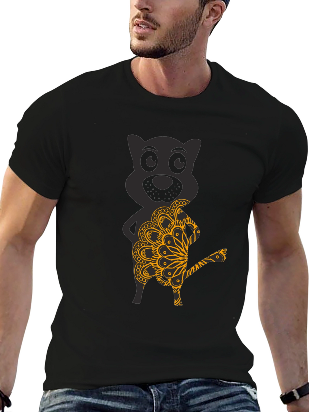 Unique Graphic Tee - Animal Mandala Design