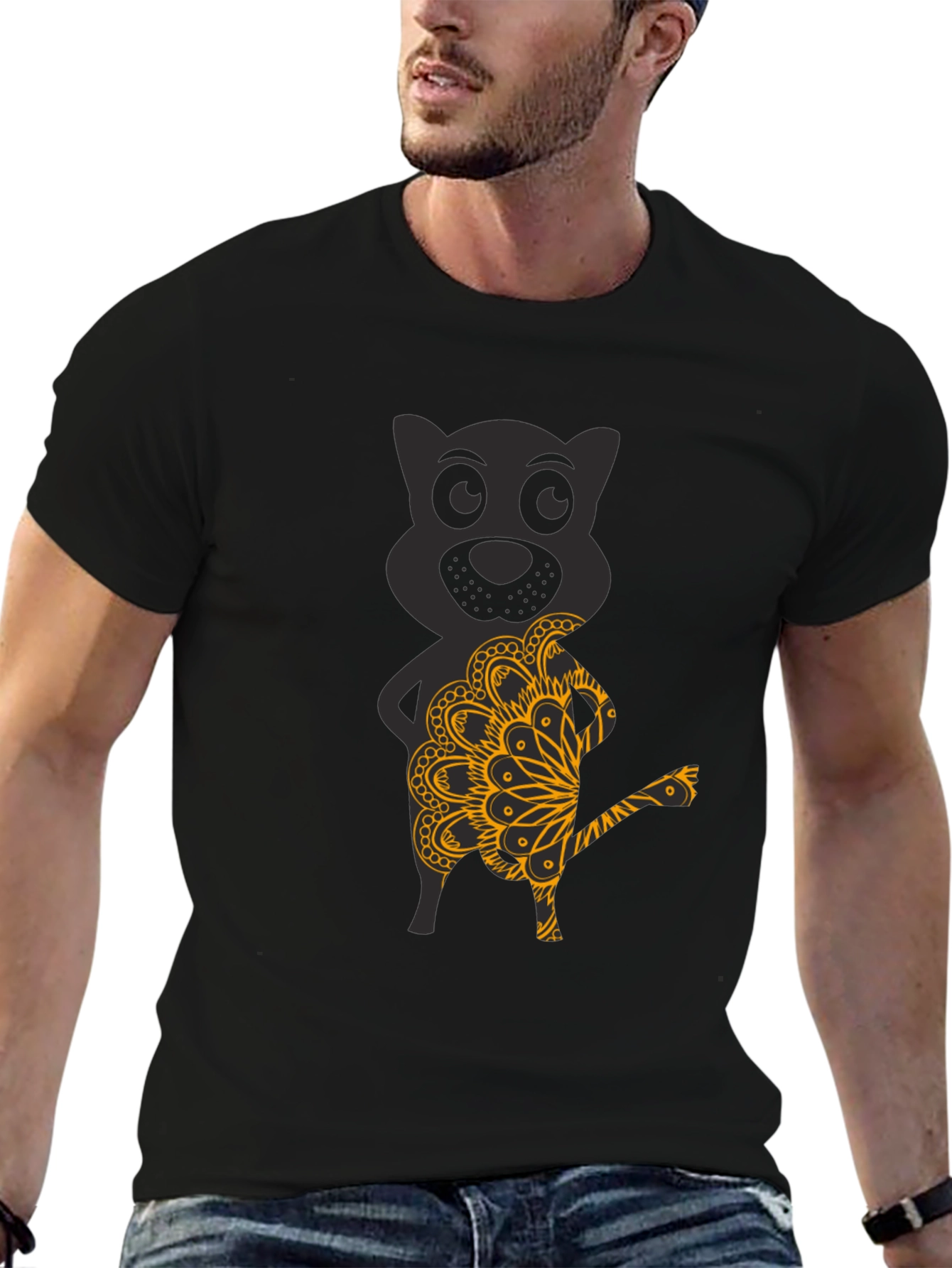 Unique Graphic Tee - Animal Mandala Design