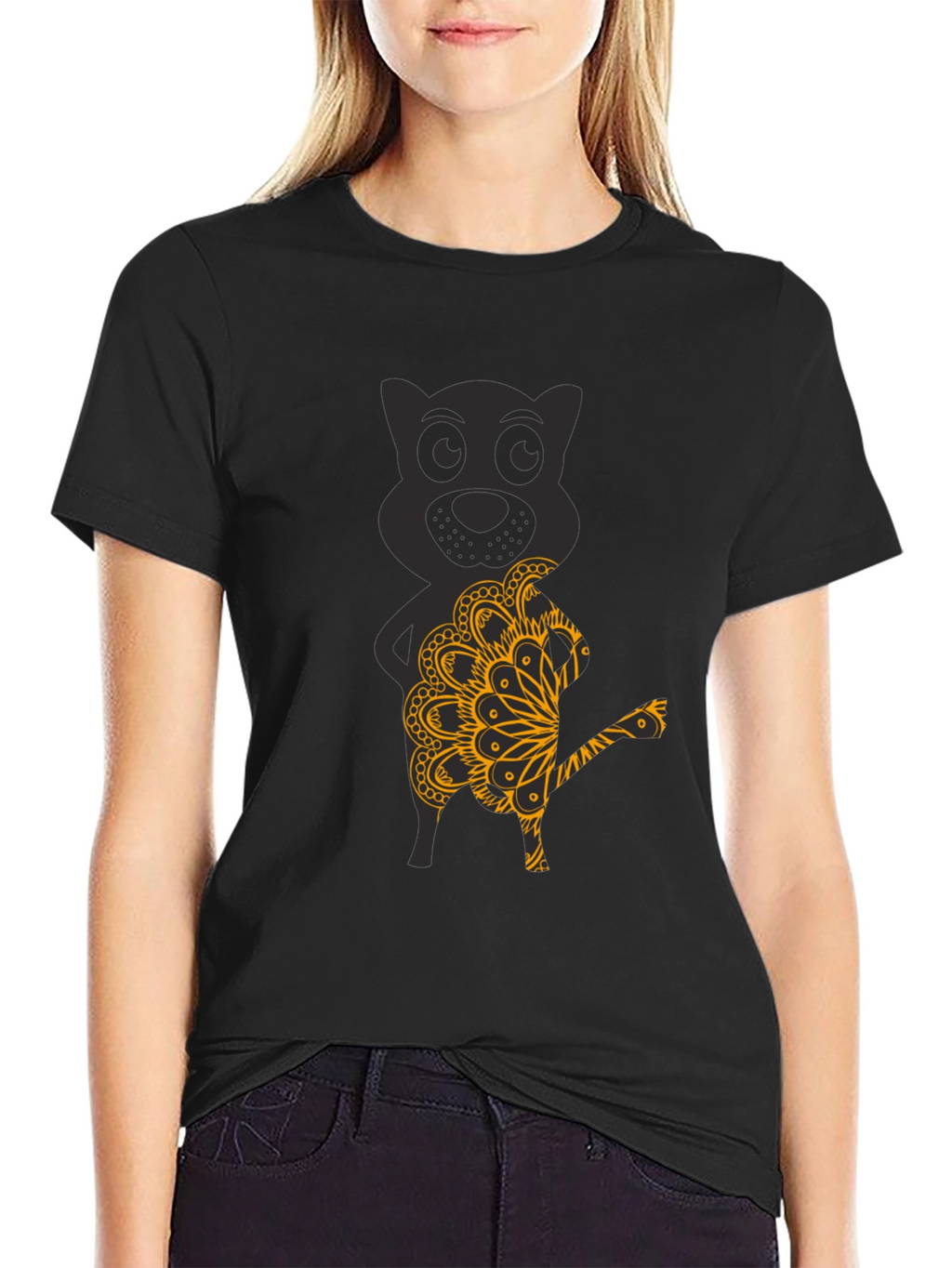 Unique Graphic Tee - Animal Mandala Design