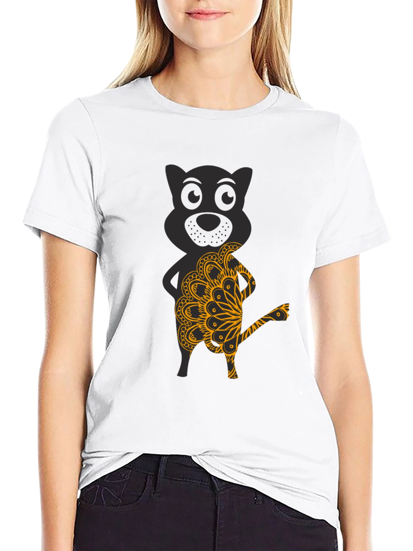 Unique Graphic Tee - Animal Mandala Design