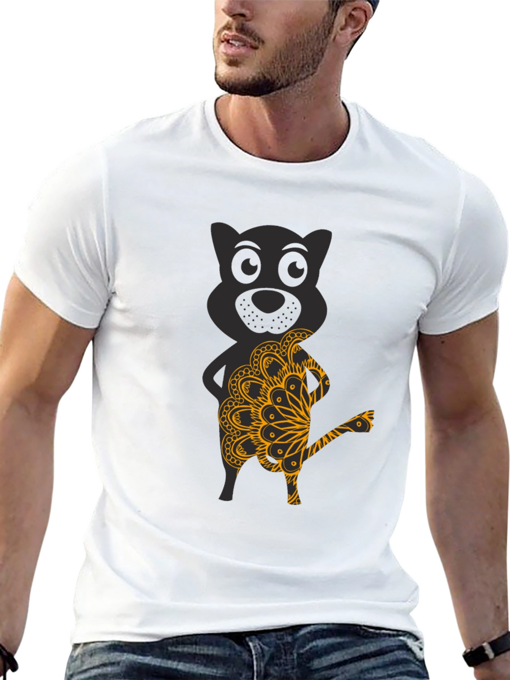 Unique Graphic Tee - Animal Mandala Design