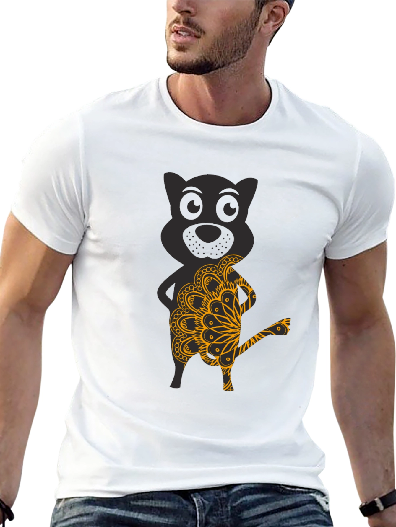 Unique Graphic Tee - Animal Mandala Design