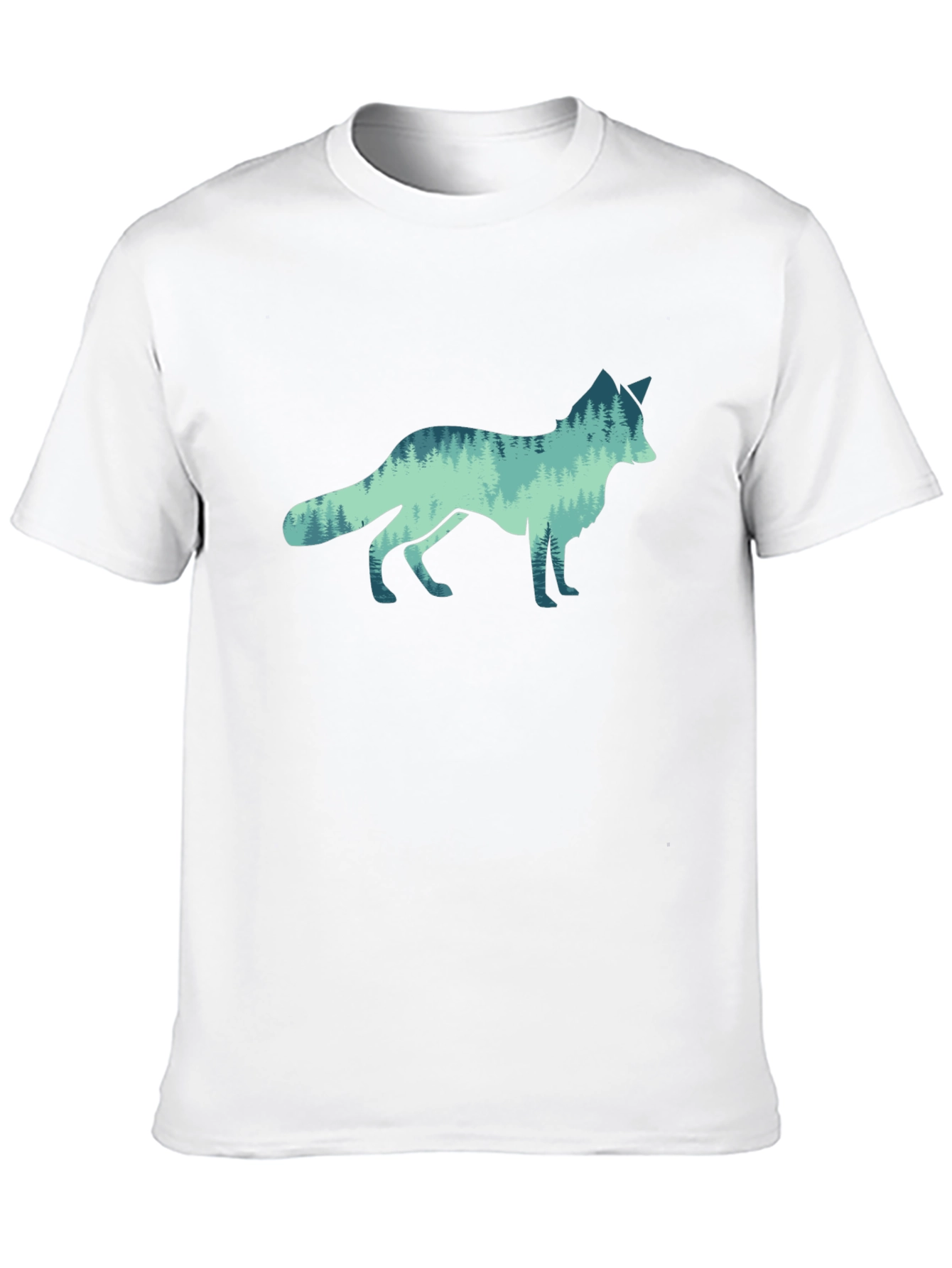 Nature Wolf Graphic Tee - Mens Black T-Shirt